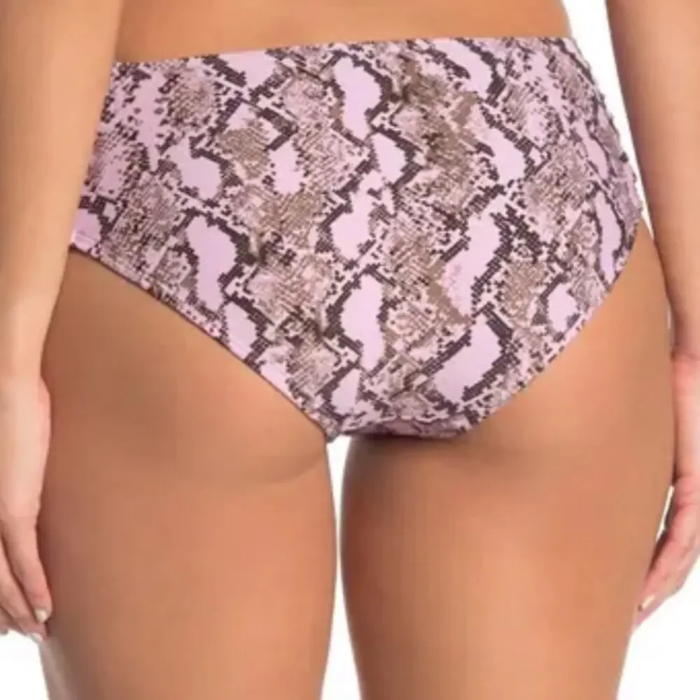 Rachel Roy snake ruched hipster bikini swim bottom